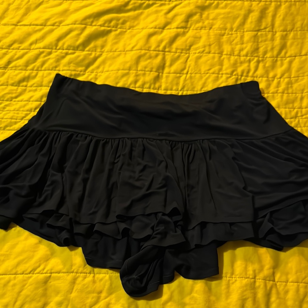 Black Ruffle Shorts